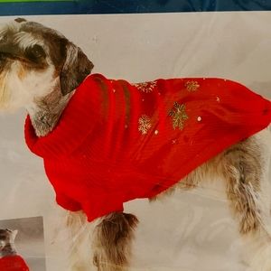 Perfect for winter!  Brand new dog winter sweater with snowflakes